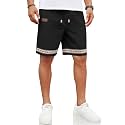 COOFANDY Men Linen Beach Shorts Casual Drawstring Summer Vacation Shorts
