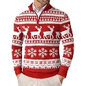 COOFANDY Men Quarter Zip Sweater Classic Fit
