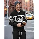 COOFANDY Men Quarter Zip Sweater Classic Fit