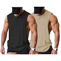 COOFANDY Men Workout Tank Top 2 Pack Gym Bodybuilding Sleeveless T Shirts