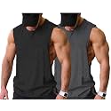 COOFANDY Men Workout Tank Top 2 Pack Gym Bodybuilding Sleeveless T Shirts