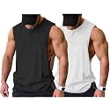 COOFANDY Men Workout Tank Top 2 Pack Gym Bodybuilding Sleeveless T Shirts
