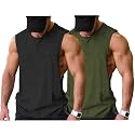 COOFANDY Men Workout Tank Top 2 Pack Gym Bodybuilding Sleeveless T Shirts