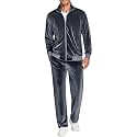 COOFANDY Mens 2 Piece Velour Tracksuit Full Zip Jackets Pants Velvet Jogging Suits Sweatsuit Set