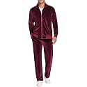COOFANDY Mens 2 Piece Velour Tracksuit Full Zip Jackets Pants Velvet Jogging Suits Sweatsuit Set