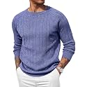COOFANDY Mens Crewneck Pullover Sweater Business Casual Knit Sweater