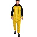 COOFANDY Mens Jumpsuit Onesie Hooded Full Zip One Piece Jogging Tracksuit