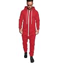 COOFANDY Mens Jumpsuit Onesie Hooded Full Zip One Piece Jogging Tracksuit