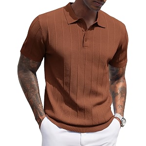 COOFANDY Mens Knit Polo Shirts Short Sleeve