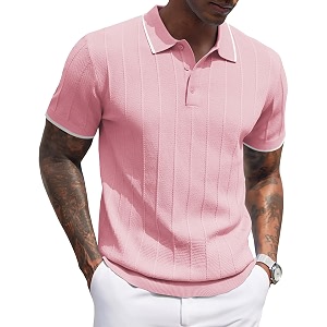 COOFANDY Mens Knit Polo Shirts Short Sleeve