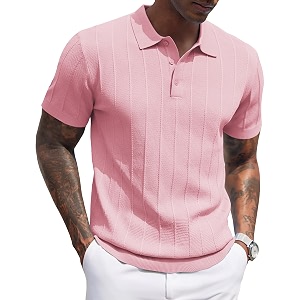 COOFANDY Mens Knit Polo Shirts Short Sleeve