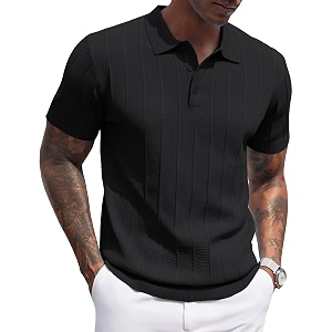 COOFANDY Mens Knit Polo Shirts Short Sleeve