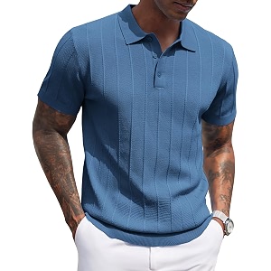 COOFANDY Mens Knit Polo Shirts Short Sleeve