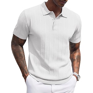 COOFANDY Mens Knit Polo Shirts Short Sleeve