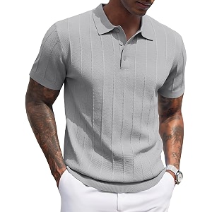 COOFANDY Mens Knit Polo Shirts Short Sleeve