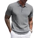 COOFANDY Mens Knit Polo Shirts Short Sleeve