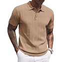 COOFANDY Mens Knit Polo Shirts Short Sleeve