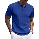 COOFANDY Mens Knit Polo Shirts Short Sleeve