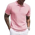 COOFANDY Mens Knit Polo Shirts Short Sleeve