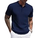 COOFANDY Mens Knit Polo Shirts Short Sleeve