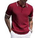 COOFANDY Mens Knit Polo Shirts Short Sleeve
