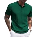 COOFANDY Mens Knit Polo Shirts Short Sleeve