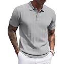 COOFANDY Mens Knit Polo Shirts Short Sleeve