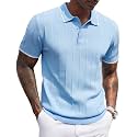 COOFANDY Mens Knit Polo Shirts Short Sleeve