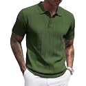 COOFANDY Mens Knit Polo Shirts Short Sleeve
