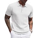 COOFANDY Mens Knit Polo Shirts Short Sleeve