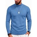 COOFANDY Mens Mock Turtleneck Slim Fit Pullover Sweater Casual Basic Knitted Thermal Sweaters