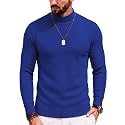 COOFANDY Mens Mock Turtleneck Slim Fit Pullover Sweater Casual Basic Knitted Thermal Sweaters