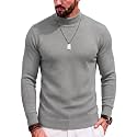 COOFANDY Mens Mock Turtleneck Slim Fit Pullover Sweater Casual Basic Knitted Thermal Sweaters