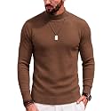 COOFANDY Mens Mock Turtleneck Slim Fit Pullover Sweater Casual Basic Knitted Thermal Sweaters