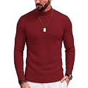 COOFANDY Mens Mock Turtleneck Slim Fit Pullover Sweater Casual Basic Knitted Thermal Sweaters