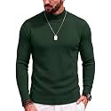 COOFANDY Mens Mock Turtleneck Slim Fit Pullover Sweater Casual Basic Knitted Thermal Sweaters