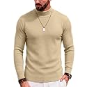 COOFANDY Mens Mock Turtleneck Slim Fit Pullover Sweater Casual Basic Knitted Thermal Sweaters