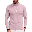 COOFANDY Mens Mock Turtleneck Slim Fit Pullover Sweater Casual Basic Knitted Thermal Sweaters