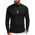 COOFANDY Mens Mock Turtleneck Slim Fit Pullover Sweater Casual Basic Knitted Thermal Sweaters