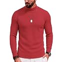 COOFANDY Mens Mock Turtleneck Slim Fit Pullover Sweater Casual Basic Knitted Thermal Sweaters