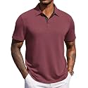 COOFANDY Mens Polo Shirts Short Sleeve Casual Summer Polo Tee Collared Tops