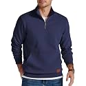 COOFANDY Mens Quarter Zip Pullover Modern Quilted Mock Neck Sweatshirt