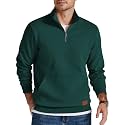 COOFANDY Mens Quarter Zip Pullover Modern Quilted Mock Neck Sweatshirt