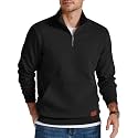 COOFANDY Mens Quarter Zip Pullover Modern Quilted Mock Neck Sweatshirt