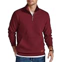 COOFANDY Mens Quarter Zip Pullover Modern Quilted Mock Neck Sweatshirt