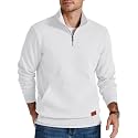 COOFANDY Mens Quarter Zip Pullover Modern Quilted Mock Neck Sweatshirt