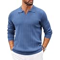 COOFANDY Mens Sweaters Long Sleeve Knitted V Neck Casual Pullover Sweater