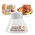 COOK'S CHOICE Sittin' Chicken Reusable Ceramic Beer Can Roaster & Steamer