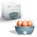 COOK WITH COLOR 350W Electric Double Layer Egg Cooker - Egg Boiler for Hard Boiled, Soft Boiled, and Omelettes, 6.1x6.1x5.5, Slate Blue