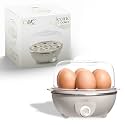 COOK WITH COLOR 350W Electric Double Layer Egg Cooker - Egg Boiler for Hard Boiled, Soft Boiled, and Omelettes, 6.1x6.1x5.5, Sand